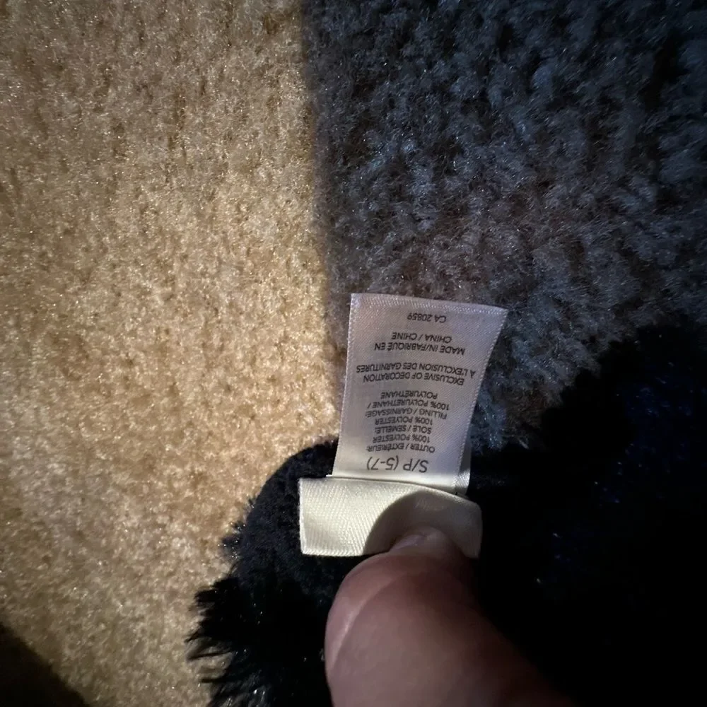 NWOT Harley Toddler Bear Black Sock Slippers Size 5-7 (S/P)
